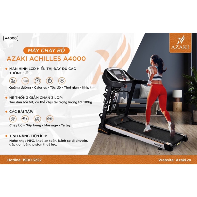 Máy chạy bộ Azaki Achilles A4000