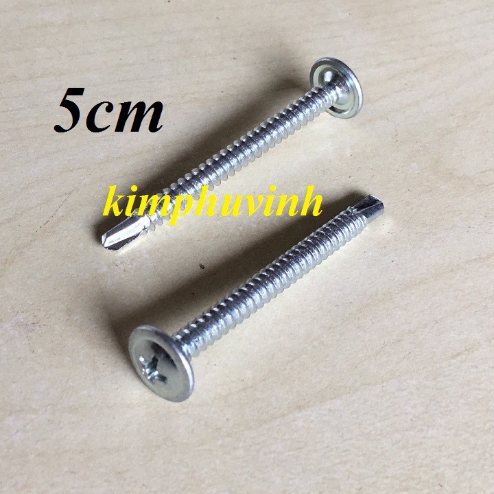 5cm - 100 CON VÍT ĐUÔI CÁ ĐẦU DÙ 5CM - VÍT SÀN DÙ 5P