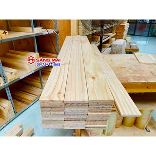 Mua  MS122  Tấm gỗ thông mặt rộng 9cm x dày 1cm x dài 120cm + láng mịn 4 mặt