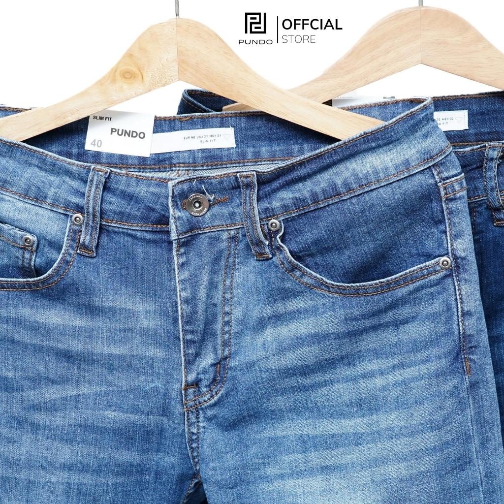 Quần jean nam dài 2 màu basic chất cotton jean cao cấp dễ phối PUNDO QJPD06