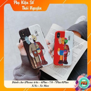 Ốp lưng hình thời trang kaws supreme - ốp iphone dẻo nổi sọc vali 3d