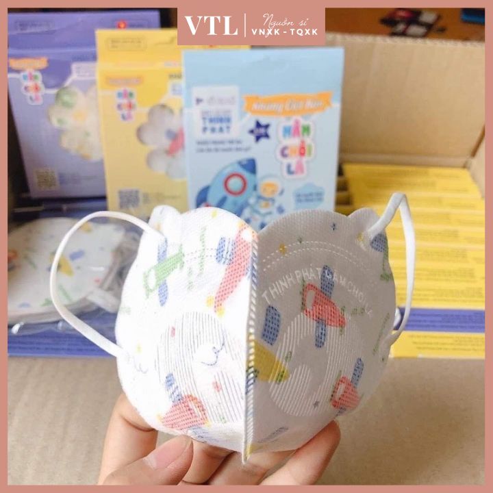 Hộp10 khẩu trang Mầm chồi Lá Thịnh Phát hàng Việt Nam chất lượng cao cho bé