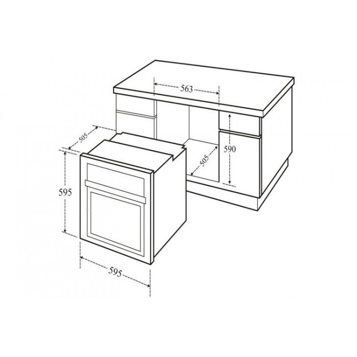 Lò nướng âm tủ Canzy CZ-608TP dung tích 59L