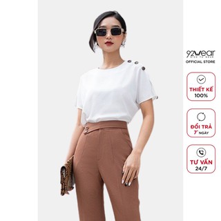 Áo sơ mi nữ ngắn tay 1 bên vai ASA1052 92WEAR