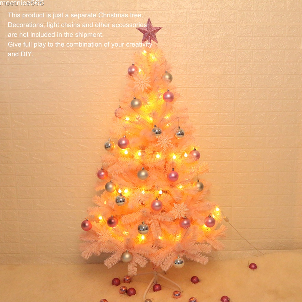 Cây thông noel trang trí màu trắng/ hồng /xanh lam kích thước 60cm có giá đỡ dễ dàng lắp ráp