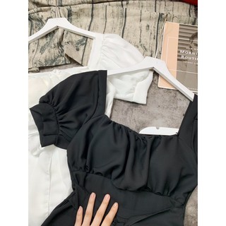 - Đầm Vôn Cổ Vuông