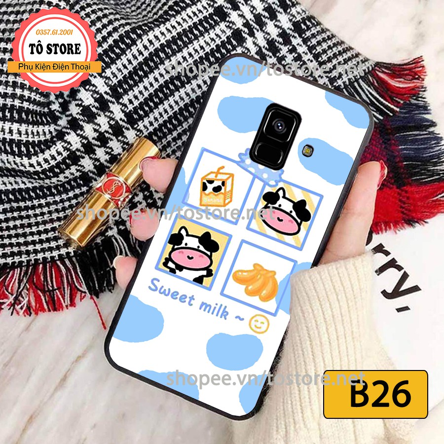 Ốp lưng Samsung A6 / J6 / A8 2018 / A5 2018 - Ốp lưng điện thoại Samsung cao cấp, in hình bò sữa ngộ nghĩnh đáng yêu.
