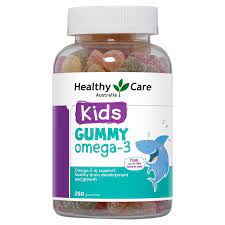 Kẹo dẻo Gummy Omega 3 Healthy Care của Úc 250 viên - Bổ sung Omega 3 dành cho bé trên 2 tuổi