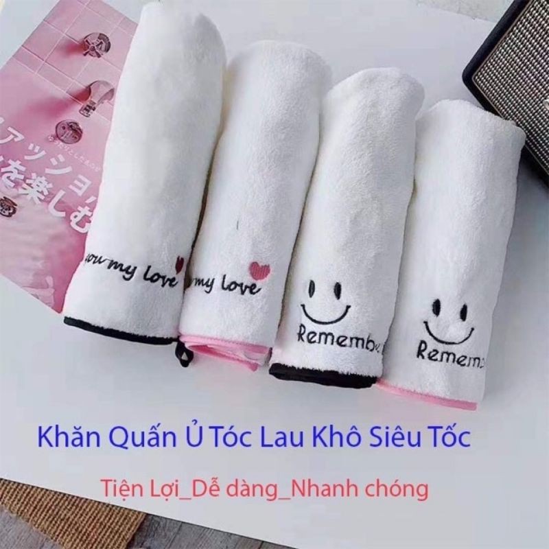 Khăn quấn đầu làm khô tóc nhanh chóng