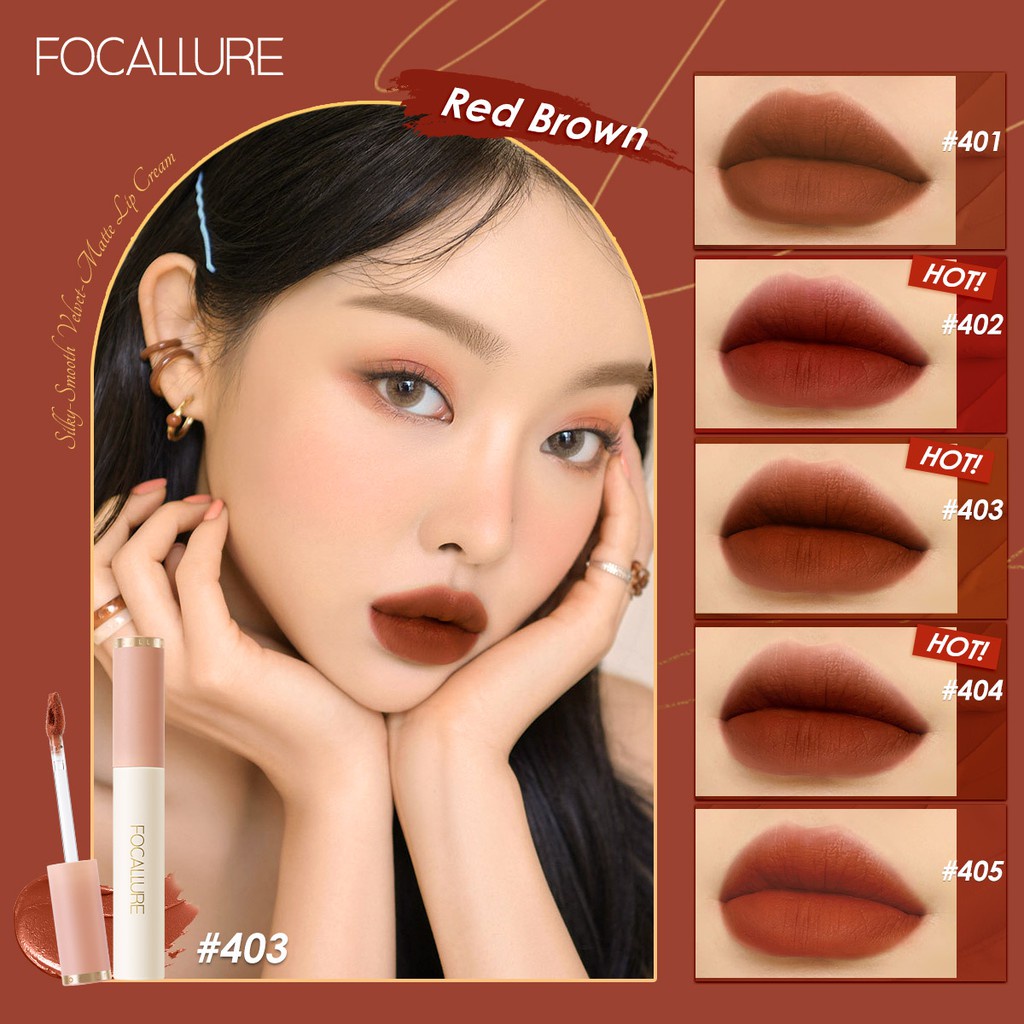 Son kem lì FOCALLURE SUPER VELVET  màu nhung mượt mà với kết cấu mờ dễ thoa quyến rũ 24g - son lì nội địa trung JINT