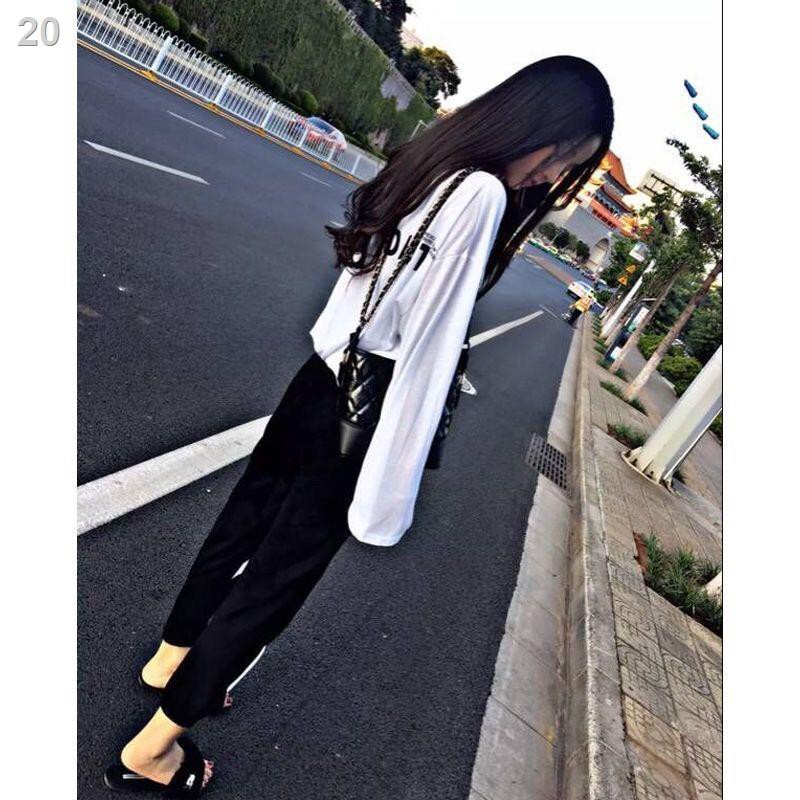 Quần âu cùng kiểu dáng hot trên mạng xuân hè harem nữ học sinh phong cách Harajuku ống rộng Hàn Quốc sành điệu
