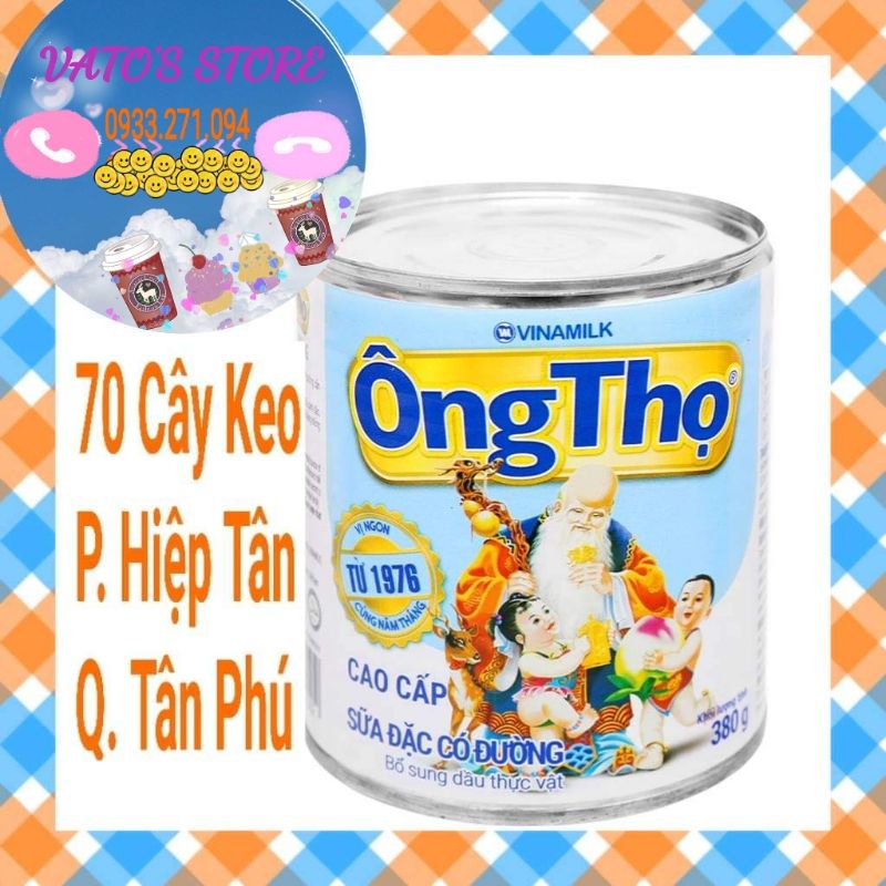 Sữa đặc Ông Thọ trắng lon 380g / Kem đặc có đường Ông Thọ hộp thiếc 380g | BigBuy360 - bigbuy360.vn