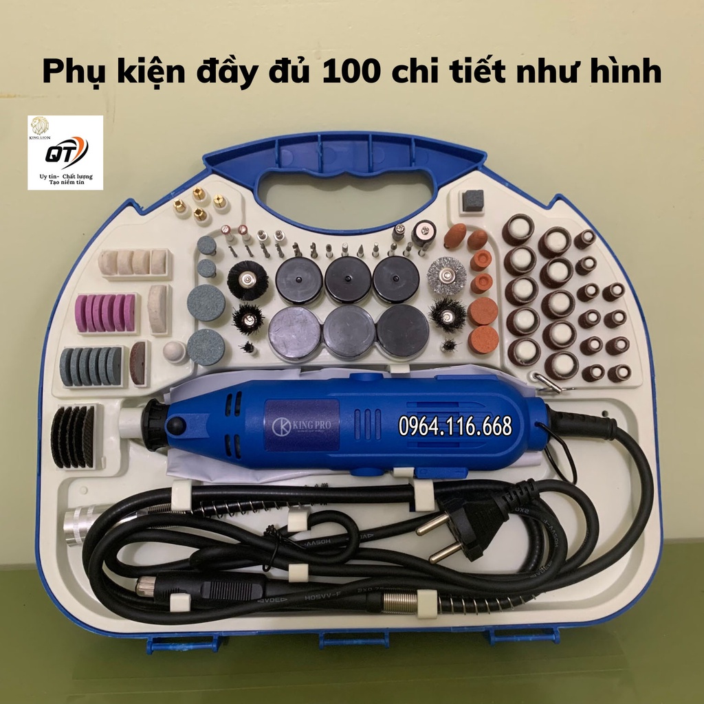 Bộ Máy Khoan Mài khuôn Khắc mini Đa Năng Kingpro 200W 6 tốc độ