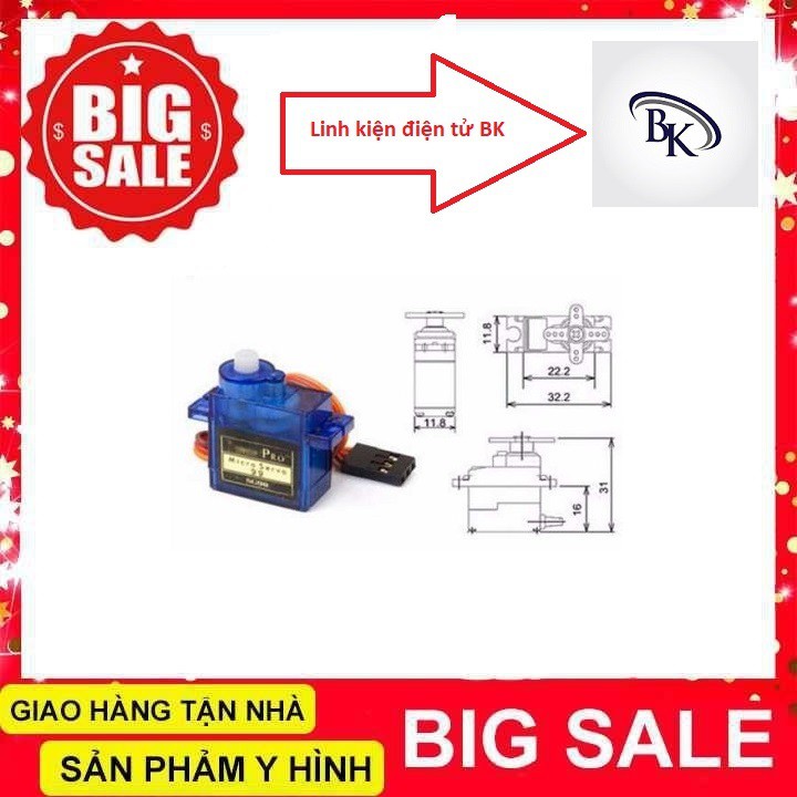 Động Cơ Servo SG90, Góc Quay 180 Độ