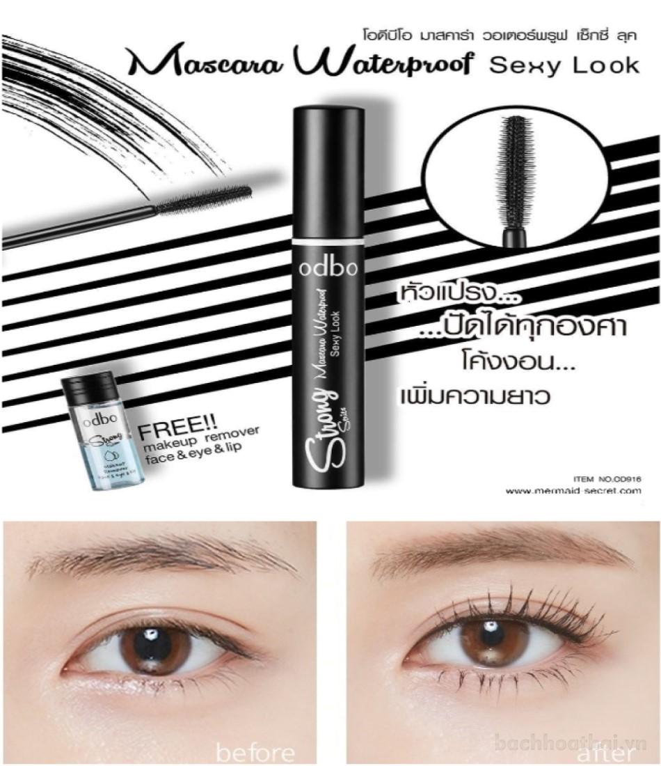 Bộ 2 món Mascara và nước tẩy trang Strong Series Mascara Waterproof ƨexy Look