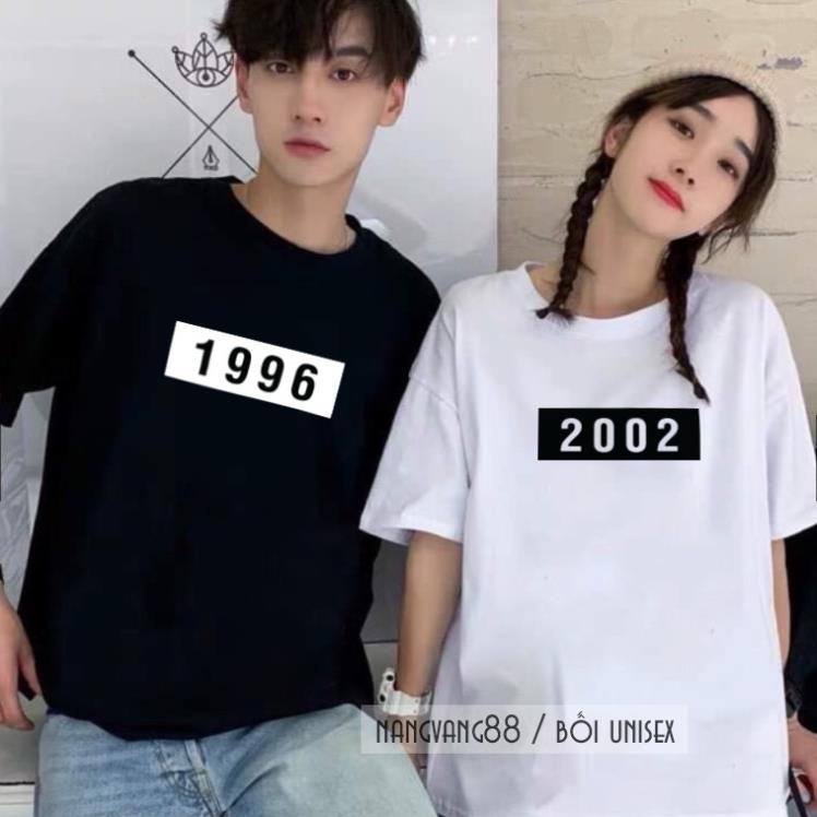 🔥XẢ LỖ🔥 Áo Đôi Nam Nữ  Unisex Đẹp In Năm Sinh Theo Yêu Cầu