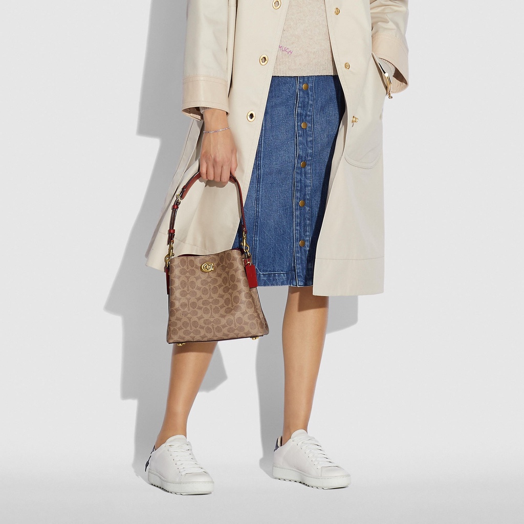Túi Xách Giỏ Xách Nữ Thời Trang- Coach Willow 21 Bucket Bag Canvas, Ví Nữ, Giá Tốt Giao Nhanh