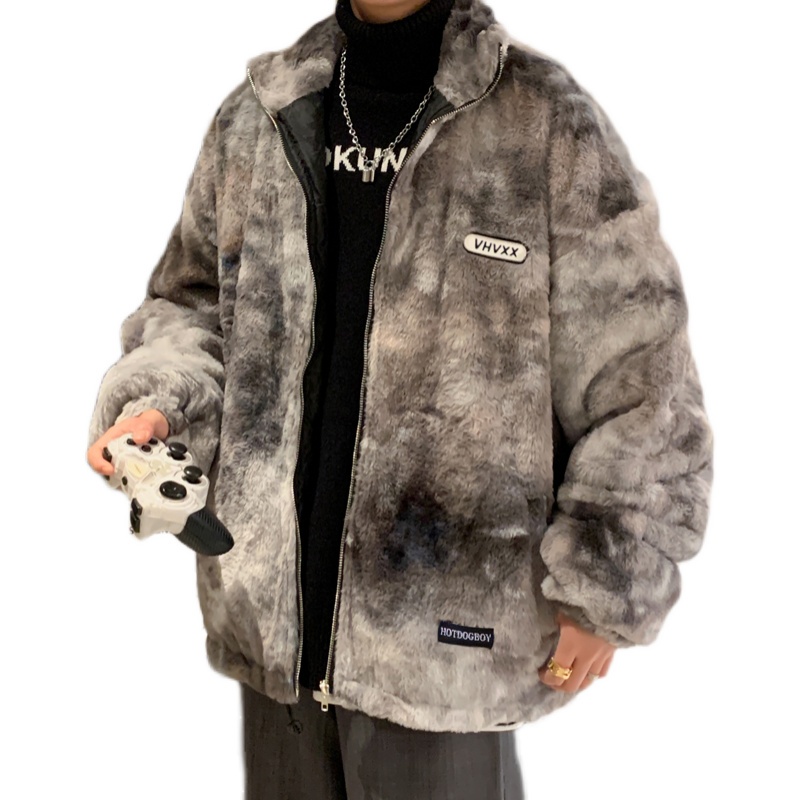 Áo khoác nam quảng châu cổ bẻ dài tay lông cừu cao cấp