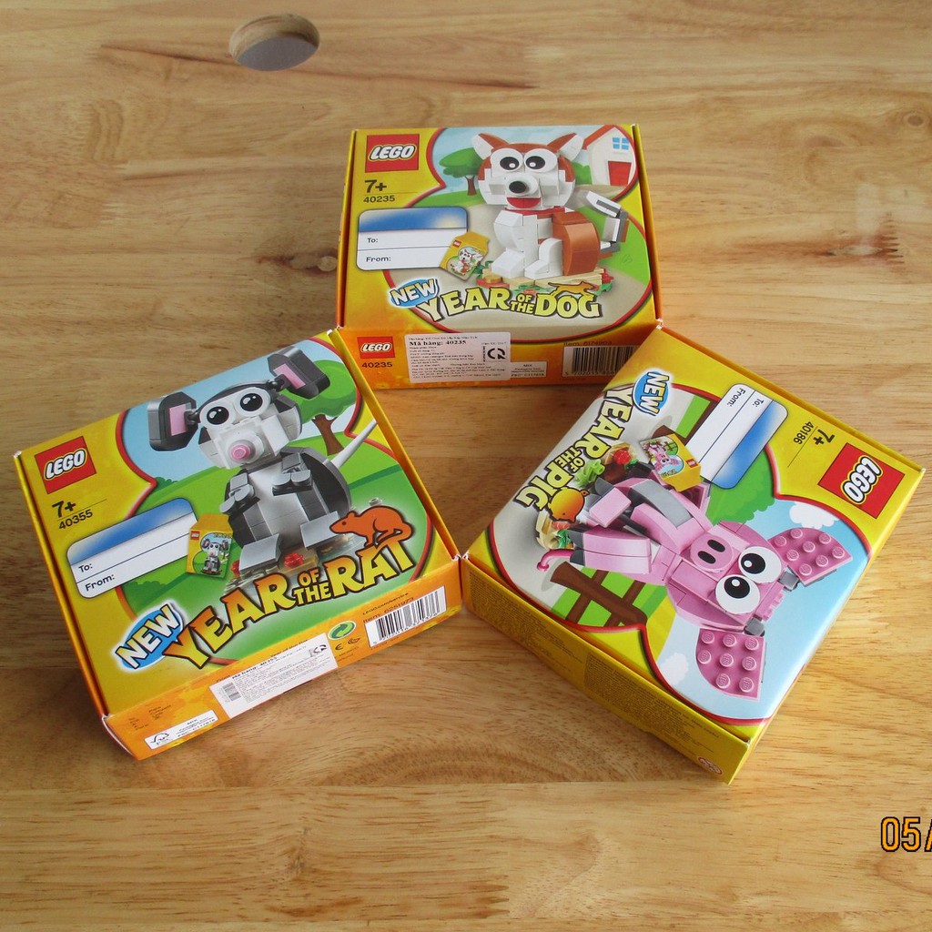 LEGO Tết Năm Mới Con Chó, Lợn, Chuột: 40235, 40186, 40355