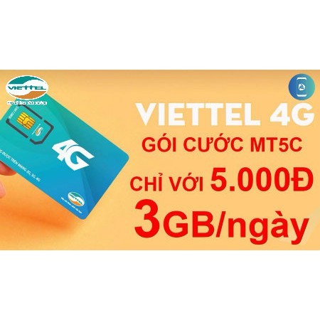 SIM VIETTEL 3G/4G GIÁ CƯỚC RẺ THEO NGÀY