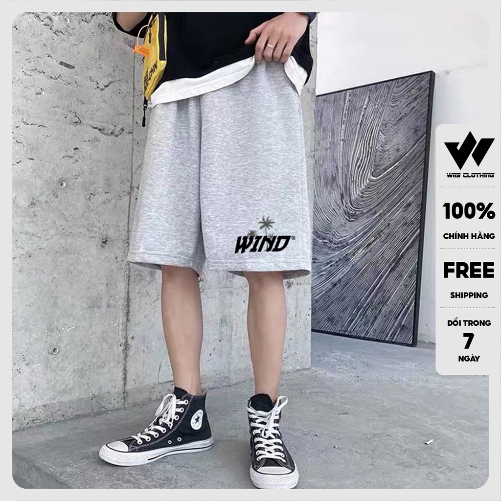 Quần short thun nam ống rộng WIIS unisex SUMMER quần đùi lửng thời trang nam nữ ulzzang