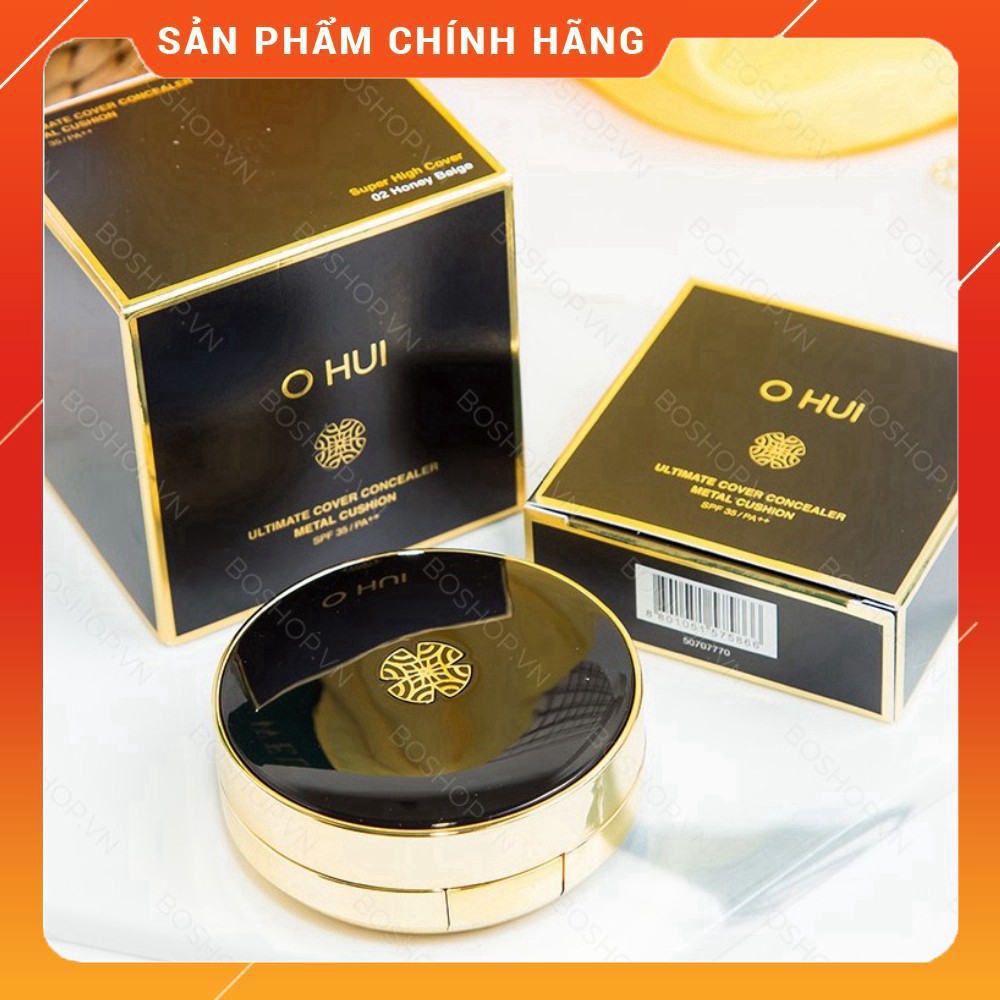 PHẤN NƯỚC CUSHION OHUI ULTIMATE COVER CONCEALER METAL CUSHION TẶNG KÈM `1 LÕI THAY THẾ