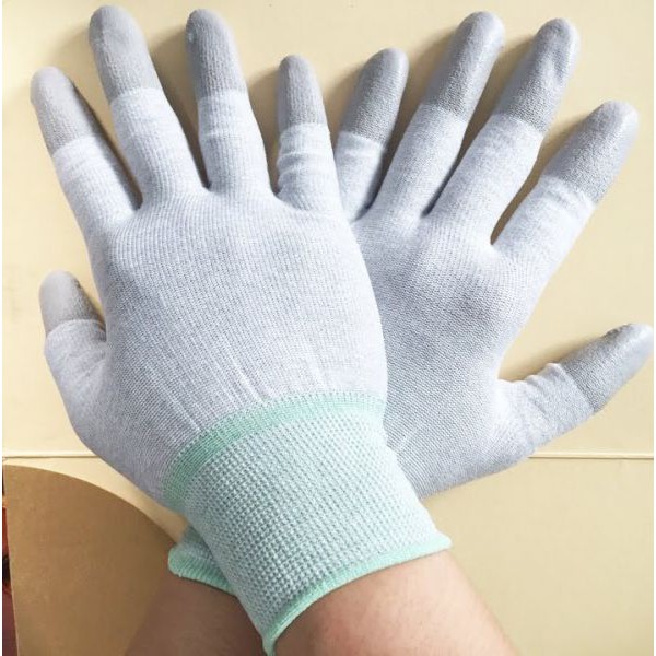 10 đôi Găng tay chống tĩnh điện Carbon PU ngón