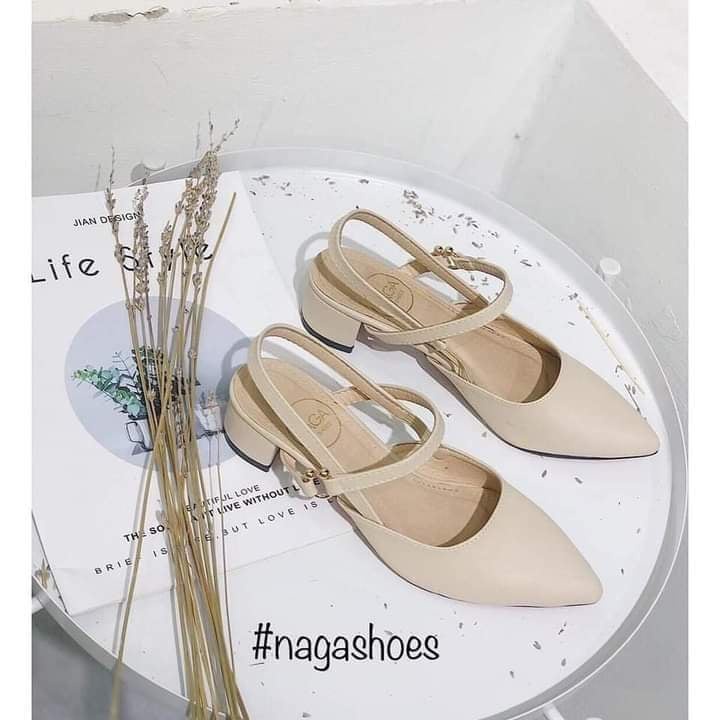 Giày sandal cao gót xăng đan thắt nơ