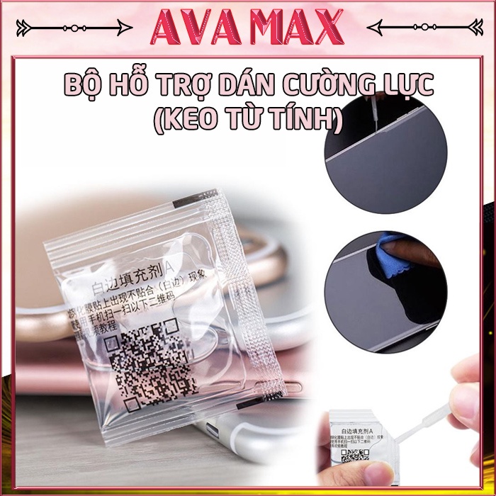 Bộ Hỗ Trợ Dán Cường Lực - Keo Từ Tính - Chuyên Trị Hở Mép 6/6s/6plus/7/7plus/8/8plus/plus/x/xr/xs/11/12/13/pro/max