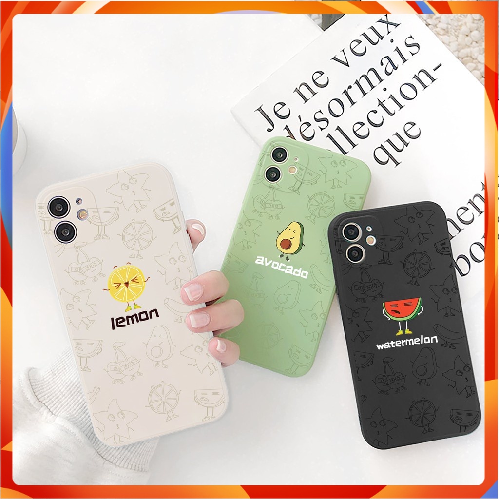 Ốp lưng IPhone  cạnh vuông Funny Fruit BVC 6/6plus/6s/6splus/7/7plus/8/8plus/x/xr/xs/11/12/13/14/Pro/Plus/Promax BVC142