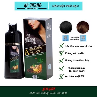 Dầu gội phủ bạc Sen Hair,dầu gội nhuộm tóc,dầu gội thảo dược,dầu gội đen tóc chỉ sau 10 phút