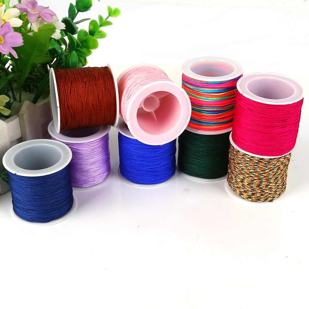 BEADIA Cuộn Dây Nylon Dùng Làm Đồ Trang Sức Thủ Công Tiện Lợi 50m 0.8mm