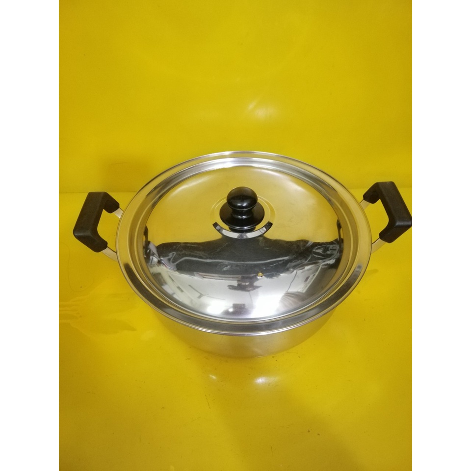 Nồi inox nội địa Nhật, size 30cm, cao 12cm (mã 560KT), Không dùng từ