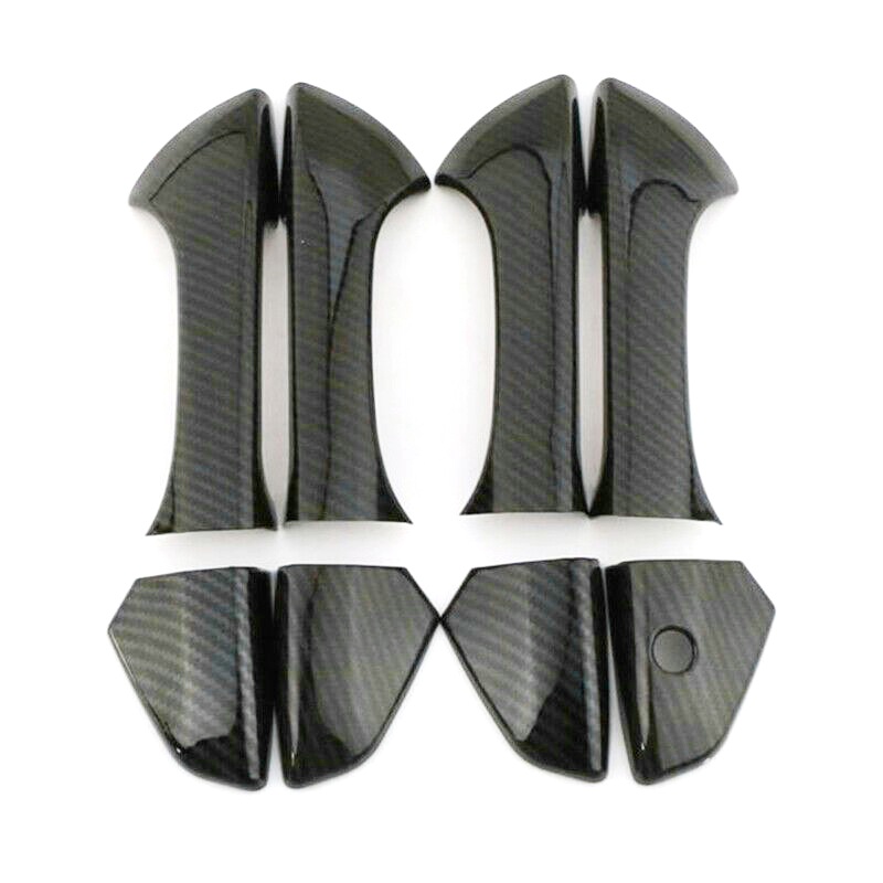 Viền Bọc Tay Nắm Cửa Bên Hông Bằng Sợi Carbon Bóng Cho Honda Accord Sedan 2008-13