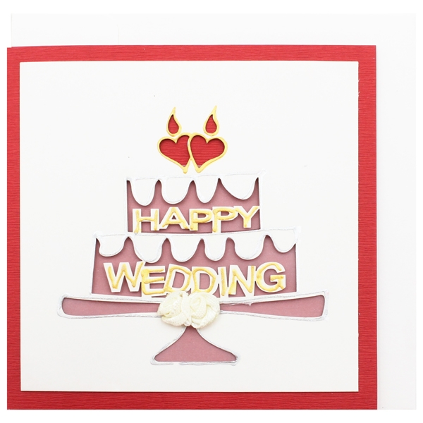 Thiệp Hoa Khô Nhỏ Đức Quyền - Mẫu 4 - Happy Wedding