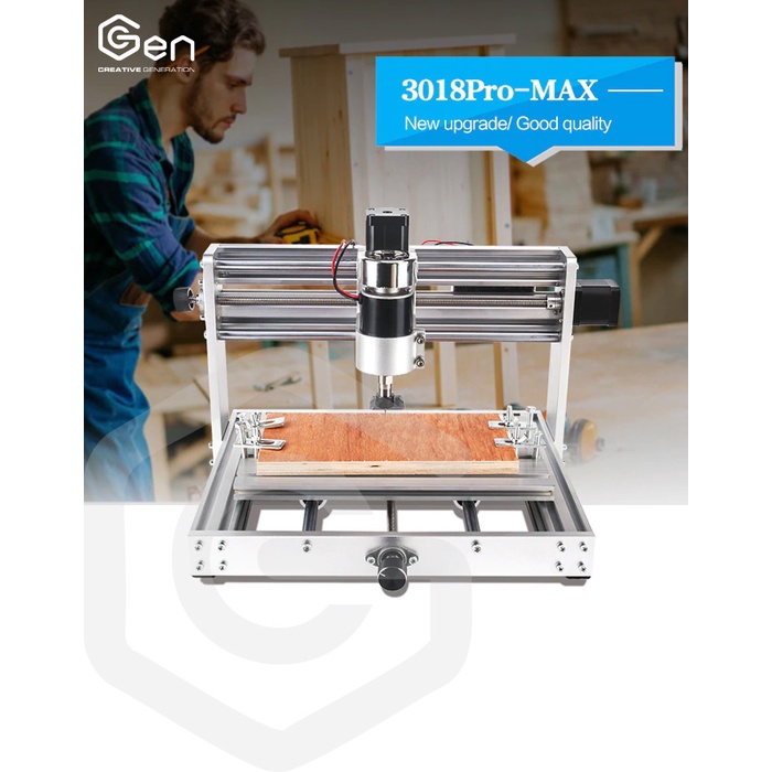 Máy CNC Mini 3018 Max 100% khung nhôm với trục chính 150w