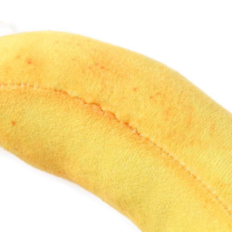 Móc Khóa Hình Chuối Nhồi Bông Mềm Mại Dễ Thương