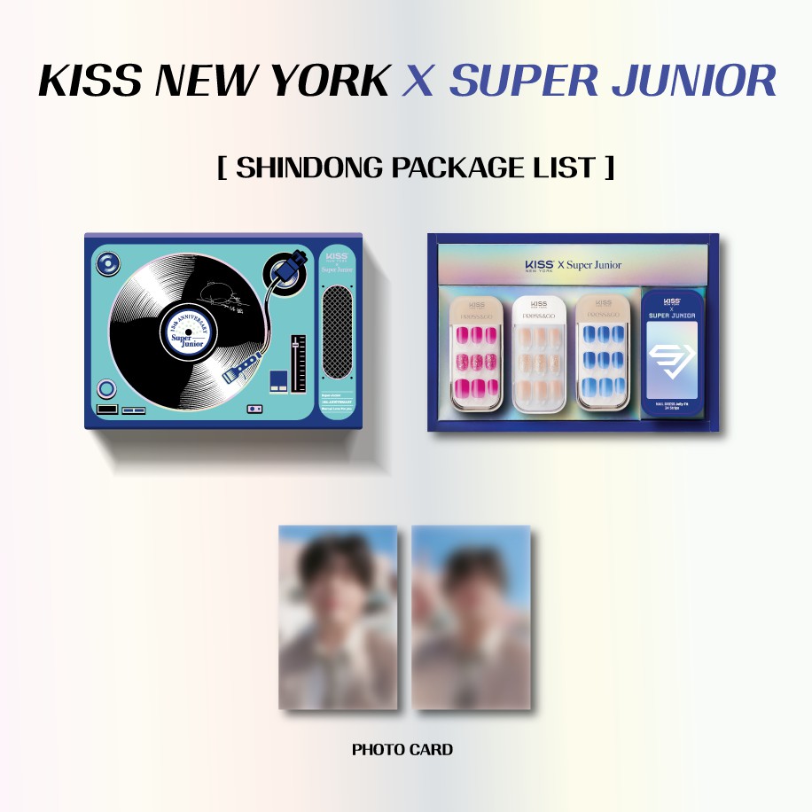 [KISS NEW YORK X SUPER JUNIOR] 15TH Anniversary Collab Set (SHINDONG) Bộ Sản Phẩm Móng Tay - 4 Món