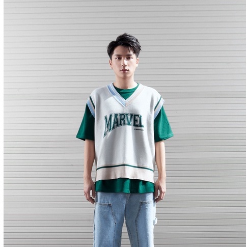 Áo Gile BOO Vải Len Cao Cấp Thêu Logo Marvel BZL