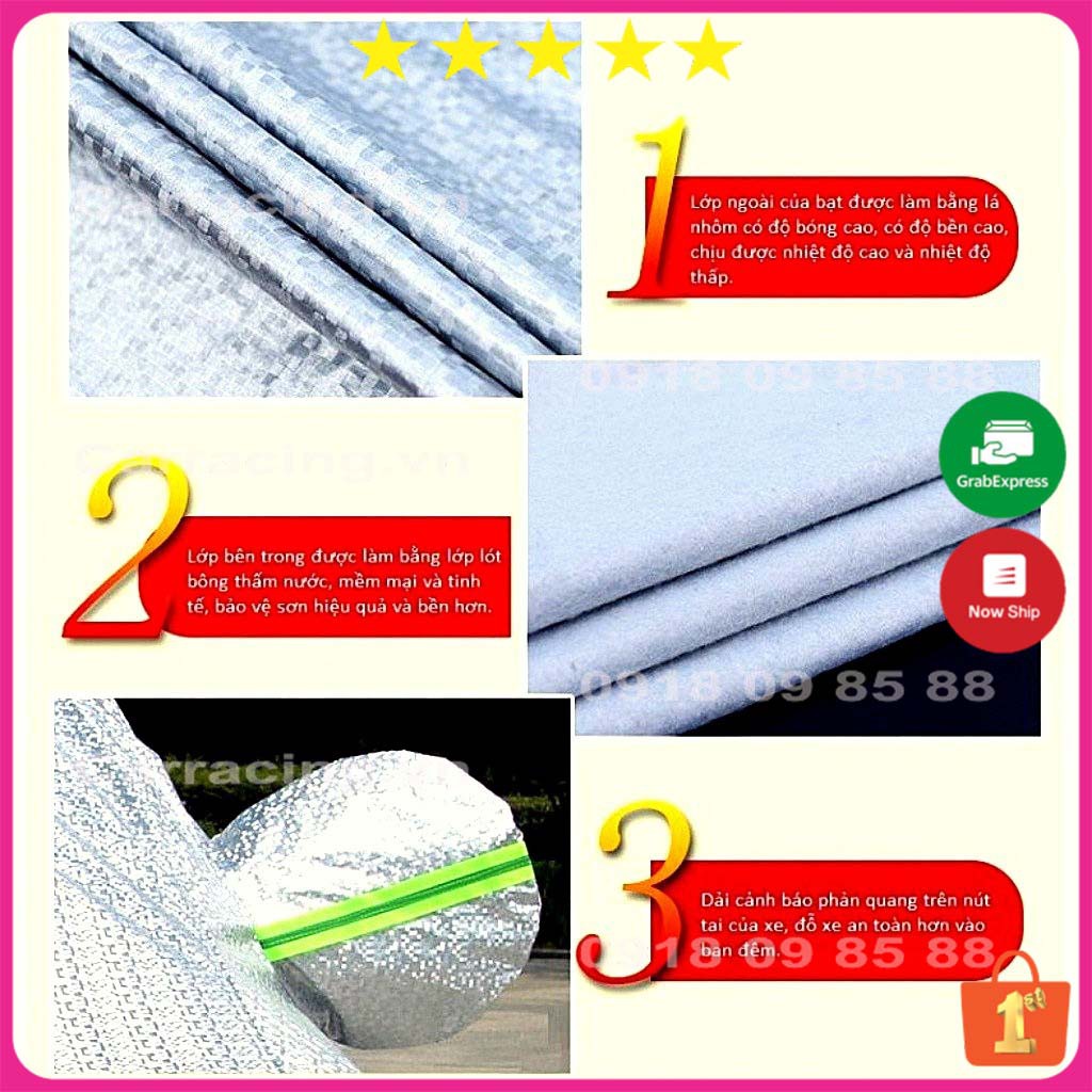 BẠT PHỦ Ô TÔ CARRACING VA04 BẠT PHỦ XE Ô TÔ 3 lớp cao cấp chống xước, nắng, chống cháy - 4 chỗ - 5 chỗ - 7 chỗ bán tải | BigBuy360 - bigbuy360.vn