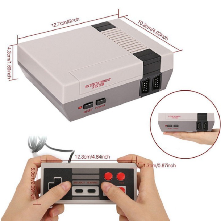 Máy Chơi Game Cổ Điển, Máy Chơi Game Mini 620 Trò Tặng 2 Bộ Tay Game Cho 2 Người SUPER NES Classic