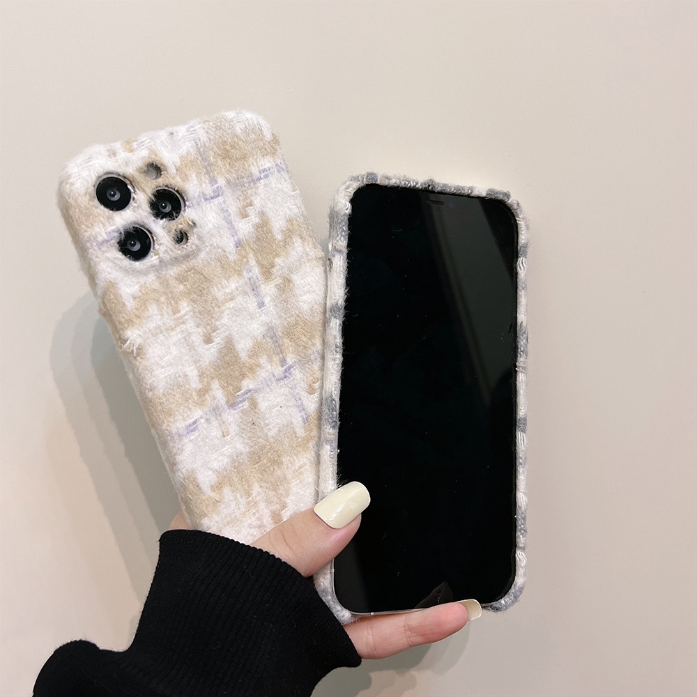 Ốp điện thoại mềm họa tiết houndstooth thời trang cho iphone 13 Pro Max 11 12 Pro Max X XR XS Max 7 8 plus 7G 8G