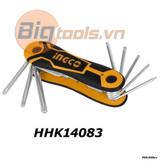 T9-T40 Bộ lục giác bông xếp 8 cây INGCO HHK14083