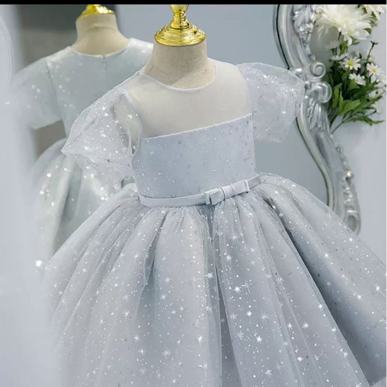 đầm công chúa bé gái, váy công chúa sao tuyết cho bé