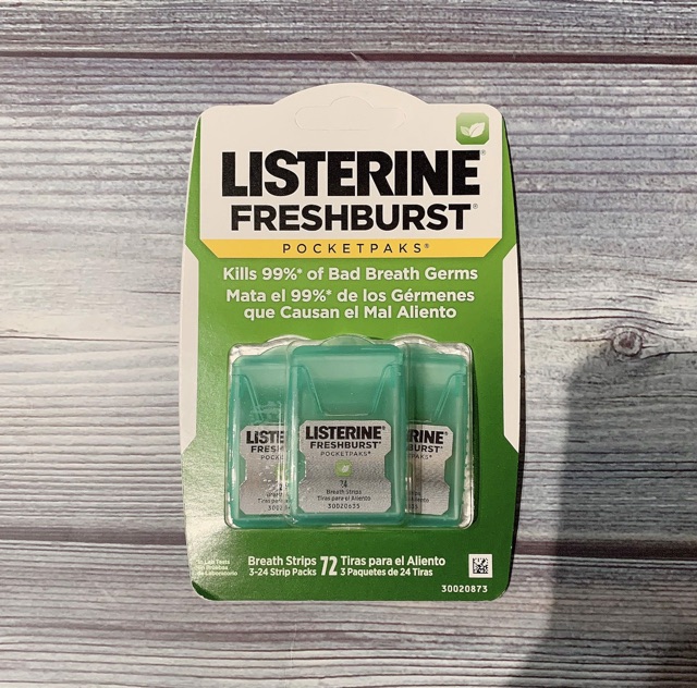 Set 3 Miếng ngậm thơm miệng Listerine PocketPaks