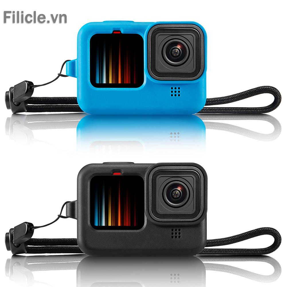 Vỏ bảo vệ bằng silicon màu đen kèm nắp ống kính cho GoPro Hero 9
 | BigBuy360 - bigbuy360.vn