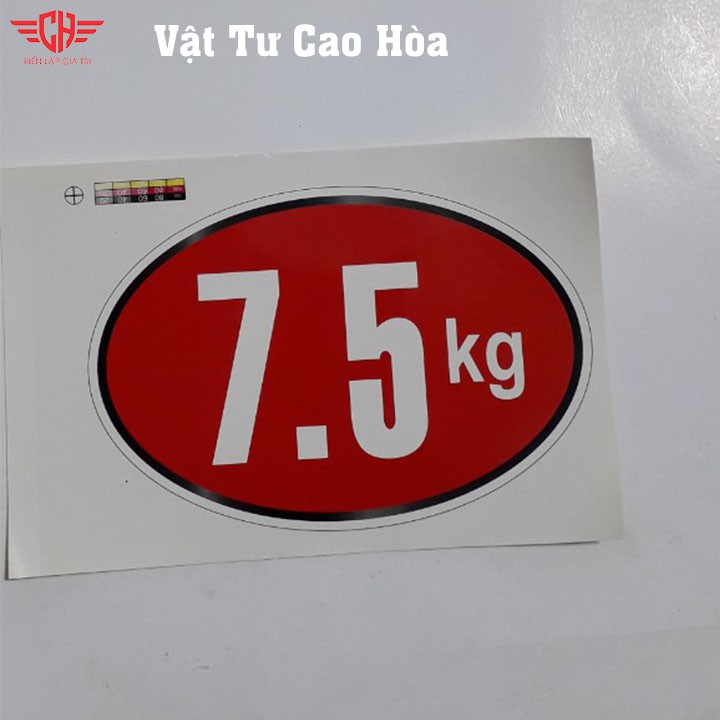 Tem số ký máy giặt Tem kg