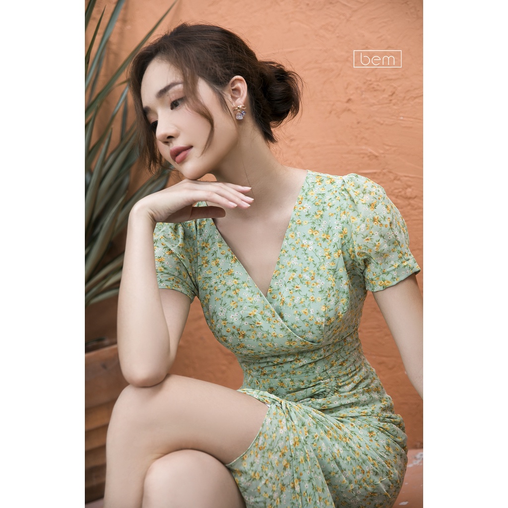 DR165- Đầm rút dây cổ V Bem