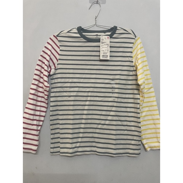 Áo thun tay dài sọc phối 3 màu newtag