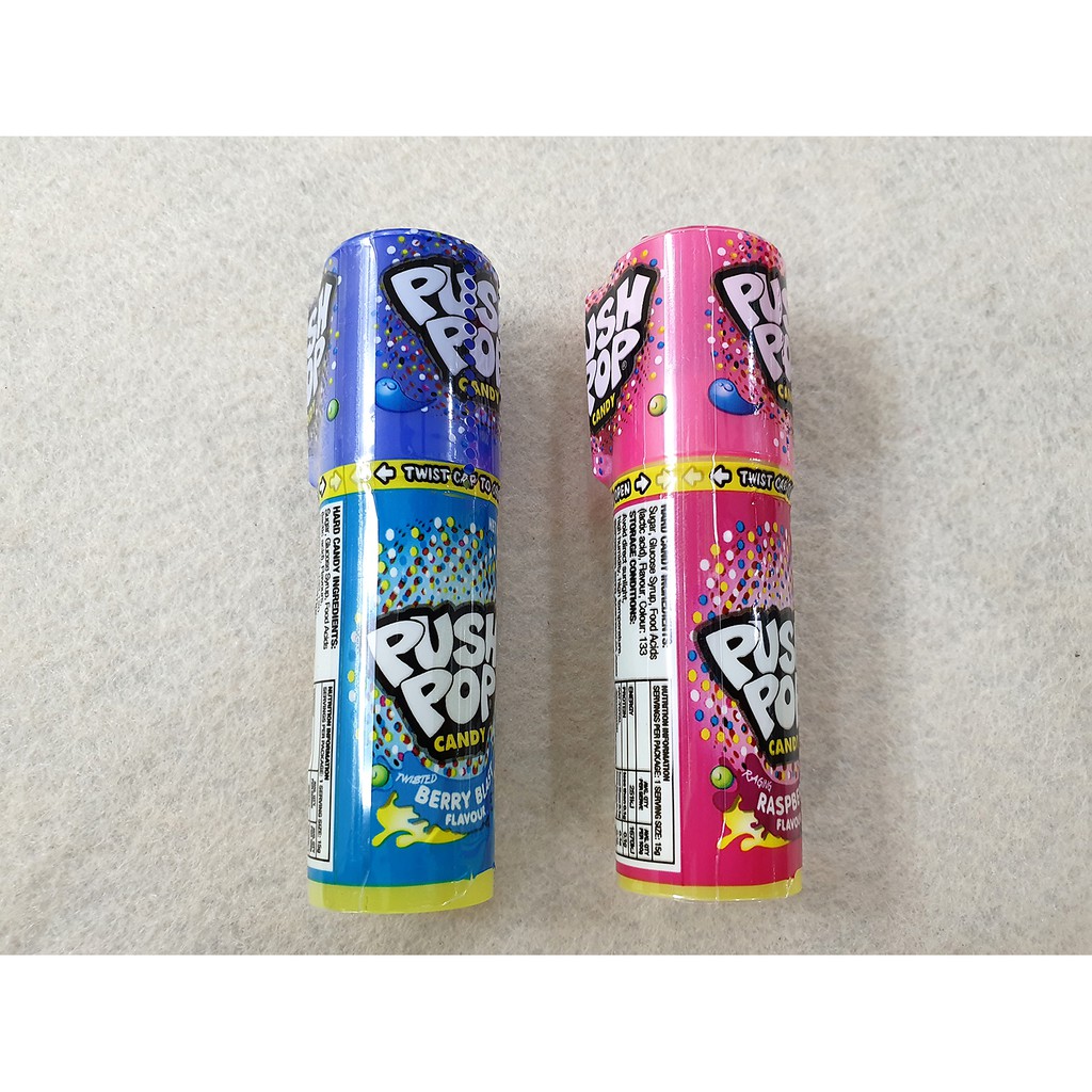 [Sale] Combo 2 cái Kẹo Son Push Pop Candy hương vị Mâm Xôi, vị Cola loại 15g ( Mẫu mới - Nội địa USA- Mỹ